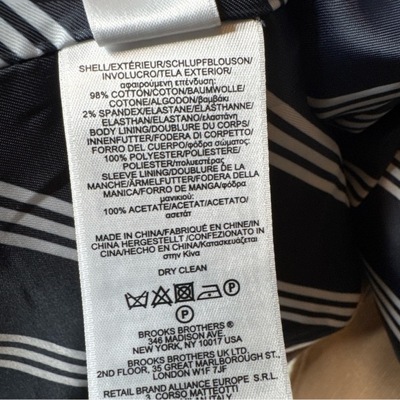 346 Brooks Brothers Corduroy Classic Women Blazer 2 Button Jacket Tan size 12 - Picture 8 of 10